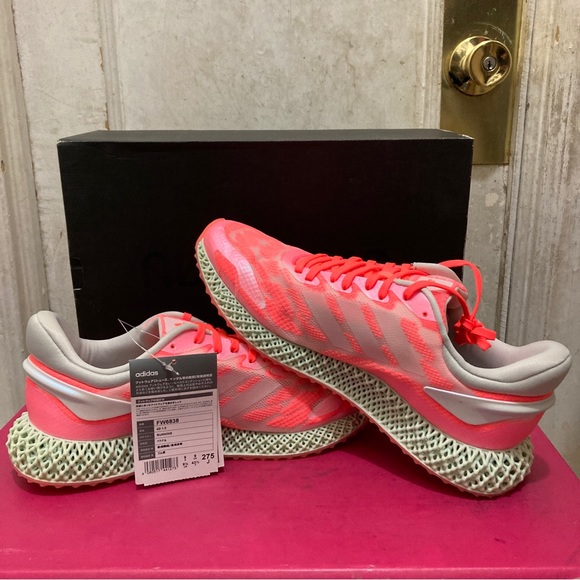adidas 4D Run Signal Coral White FW6838 Men's Size 9.5, 10, 10.5 - Picture 4 of 4
